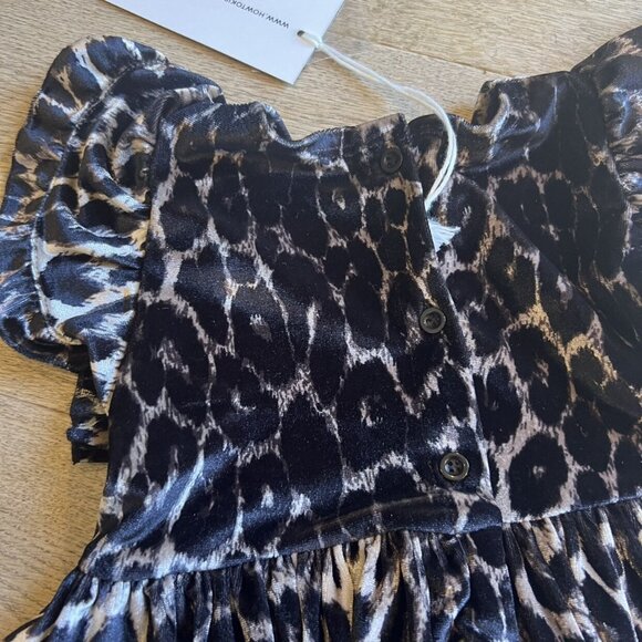 Leopard Velvet Ruffle Dress - Picture 5 of 6